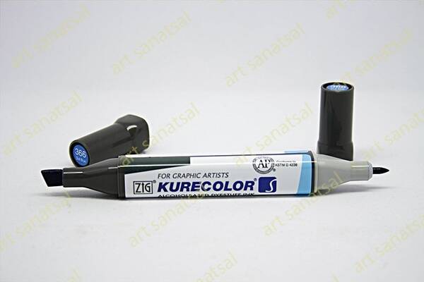 Zig Kurecolor Twin Alkol Bazlı Marker KC-3000 365 Dull Blue - 1