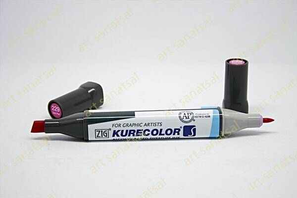 Zig Kurecolor Twin Alkol Bazlı Marker KC-3000 229 Dark Pink - 1