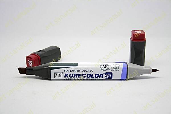 Zig Kurecolor Twin Alkol Bazlı Marker KC-3000 268 Deep Red - 1