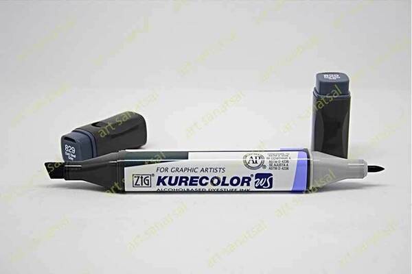 Zig Kurecolor Twin Alkol Bazlı Marker KC-3000 829 Dark Steel Gray - 1