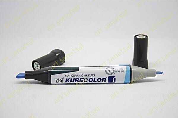 Zig Kurecolor Twin Alkol Bazlı Marker KC-3000 350 Ice Blue - 1