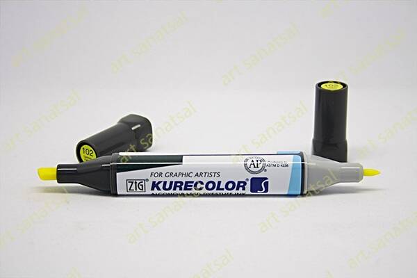 Zig Kurecolor Twin Alkol Bazlı Marker KC-3000 102 Lemon Yellow - 1