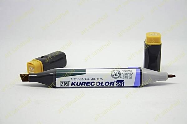 Zig Kurecolor Twin Alkol Bazlı Marker KC-3000 736 Mustard - 1