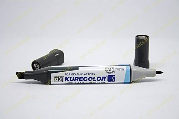 Zig Kurecolor Twin Alkol Bazlı Marker KC-3000 808 Natural Gray - 1