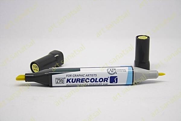 Zig Kurecolor Twin Alkol Bazlı Marker KC-3000 100 Pale Yellow - 1