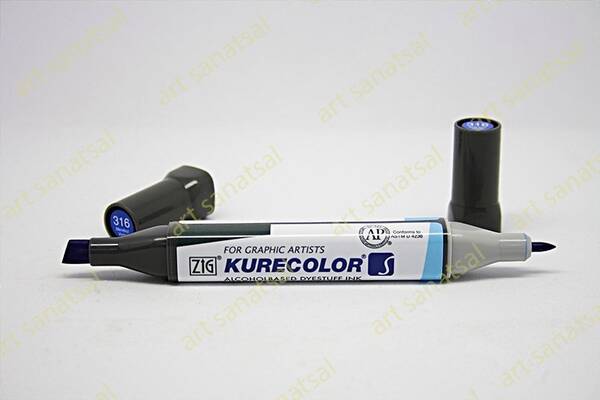 Zig Kurecolor Twin Alkol Bazlı Marker KC-3000N 316 Menthol Violet - 1