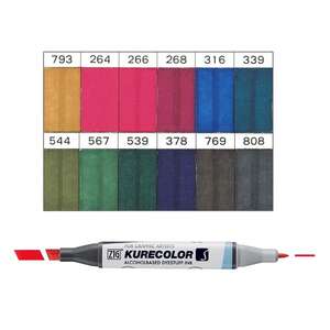 Zig Kurecolor Twin Alkol Bazlı Marker S KC-3000N/12B6 Deep Colours - Thumbnail