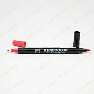Zig Kurecolor Fine&Brush Manga Fırça Uçlu Marker CNKC-2200 Carmine Red - Zig