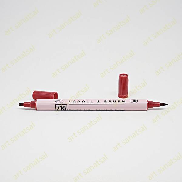 Zig Scroll&Brush Ms-5000 A.Burgundy - 1