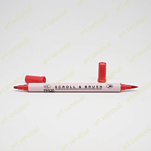 Zig Scroll&Brush Ms-5000 P.Red - 1