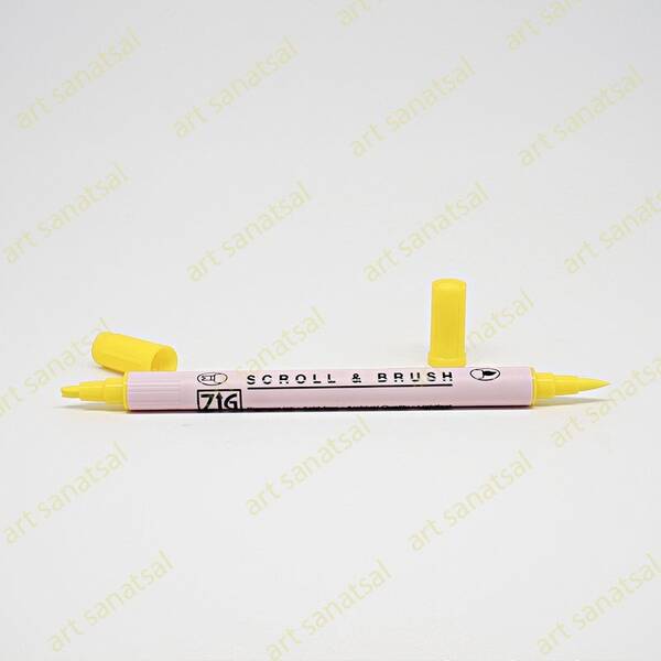 Zig Scroll&Brush Ms-5000 Pure Yellow - 1