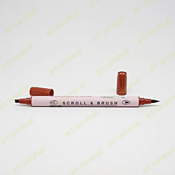 Zig Scroll&Brush Ms-5000 Steel Pure Brown - 1